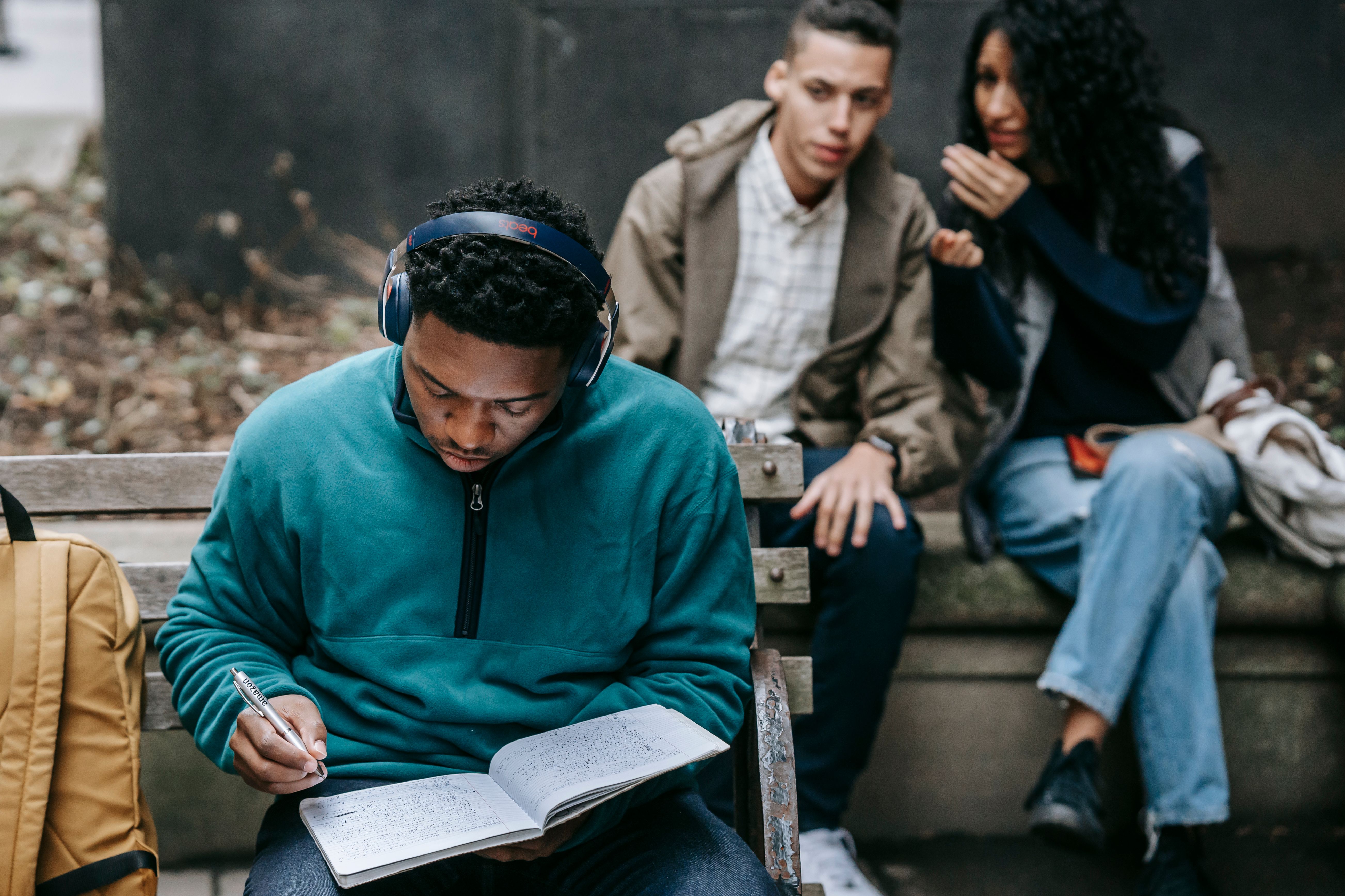 Students studying